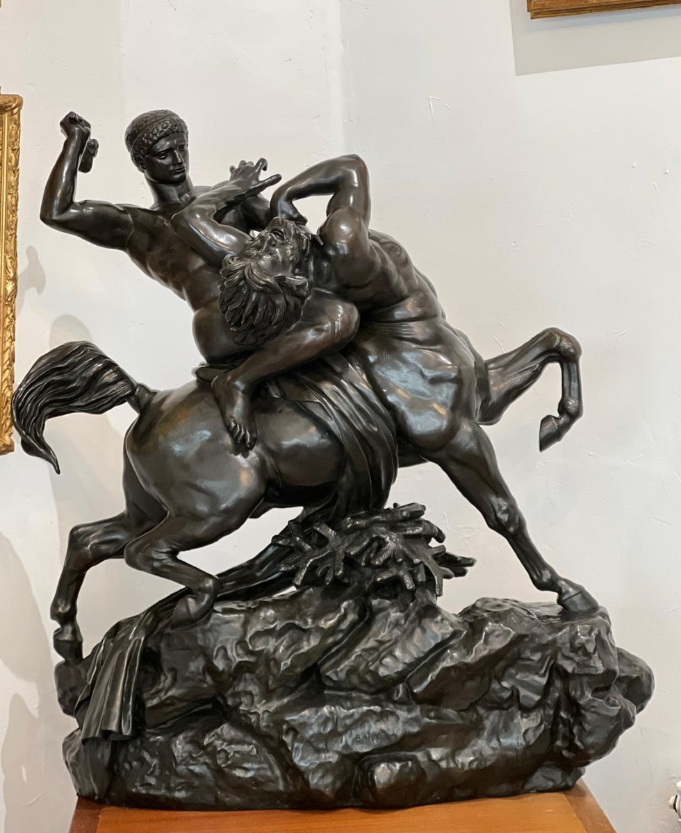 ANTOINE-LOUIS BARYE (1796-1875) "Thésée combattant le Centaure Biénor"