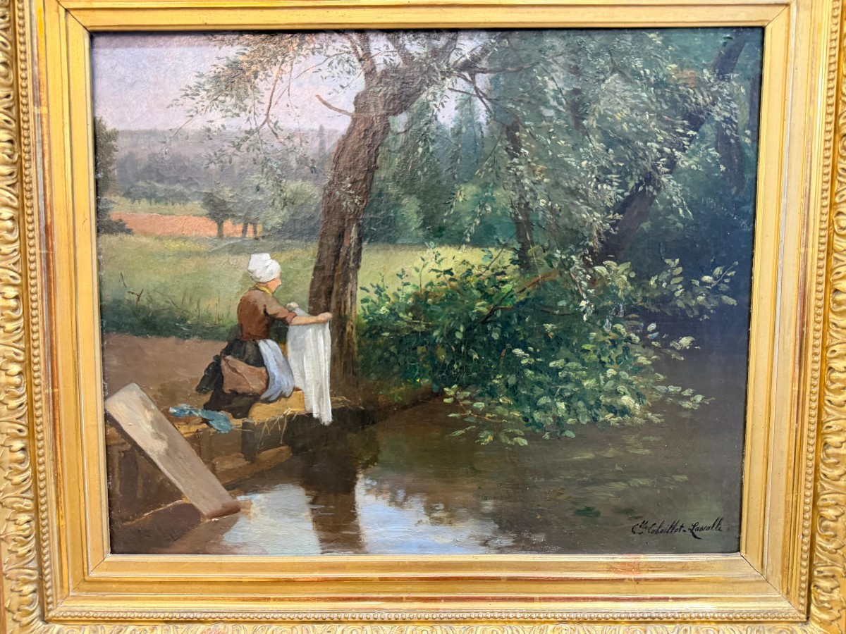 Painting By Camille Léopold Cabaillot-lassalle, 19th Century -photo-2