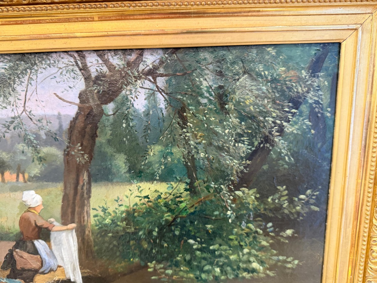 Painting By Camille Léopold Cabaillot-lassalle, 19th Century -photo-4