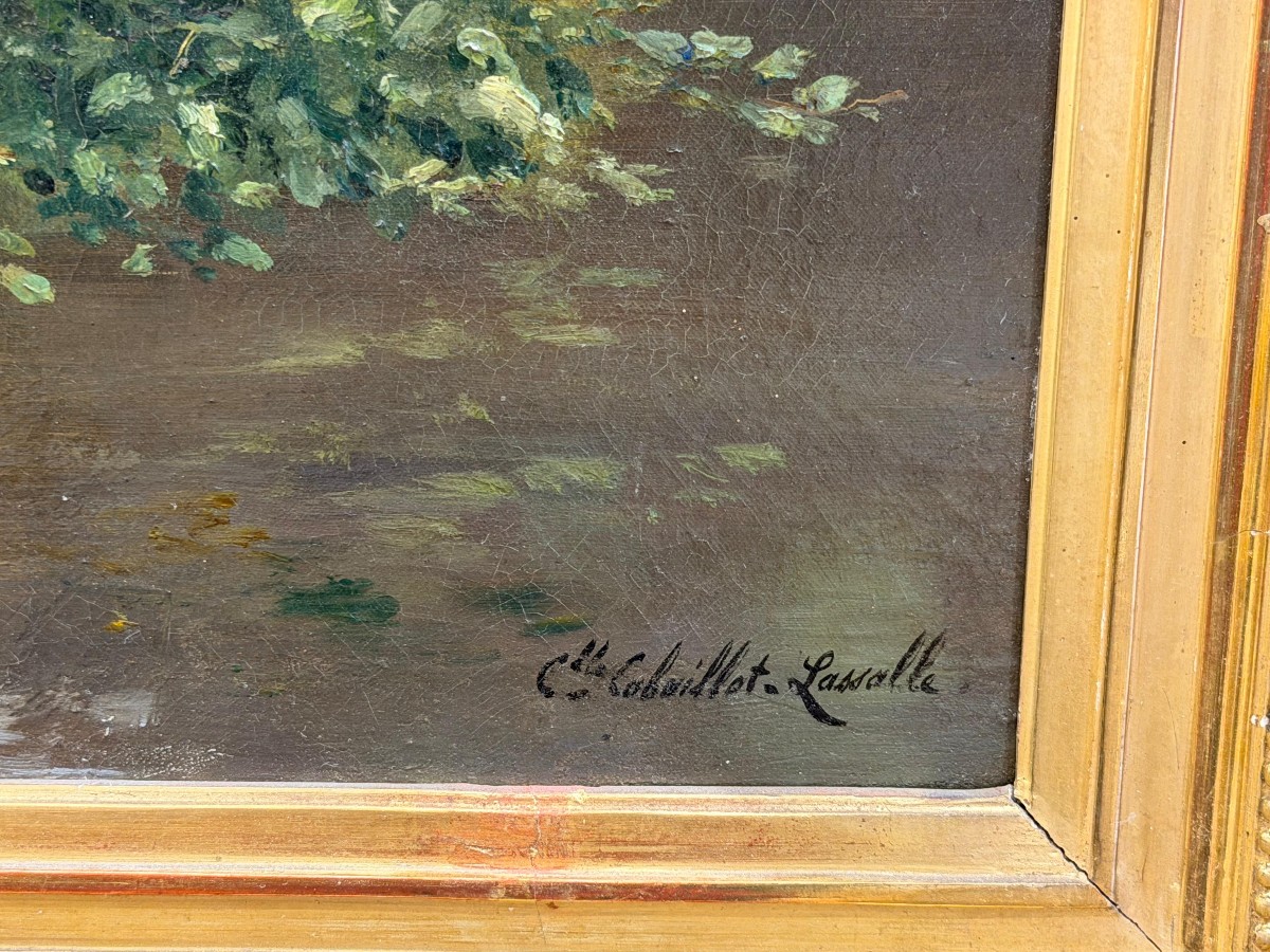 Painting By Camille Léopold Cabaillot-lassalle, 19th Century -photo-2