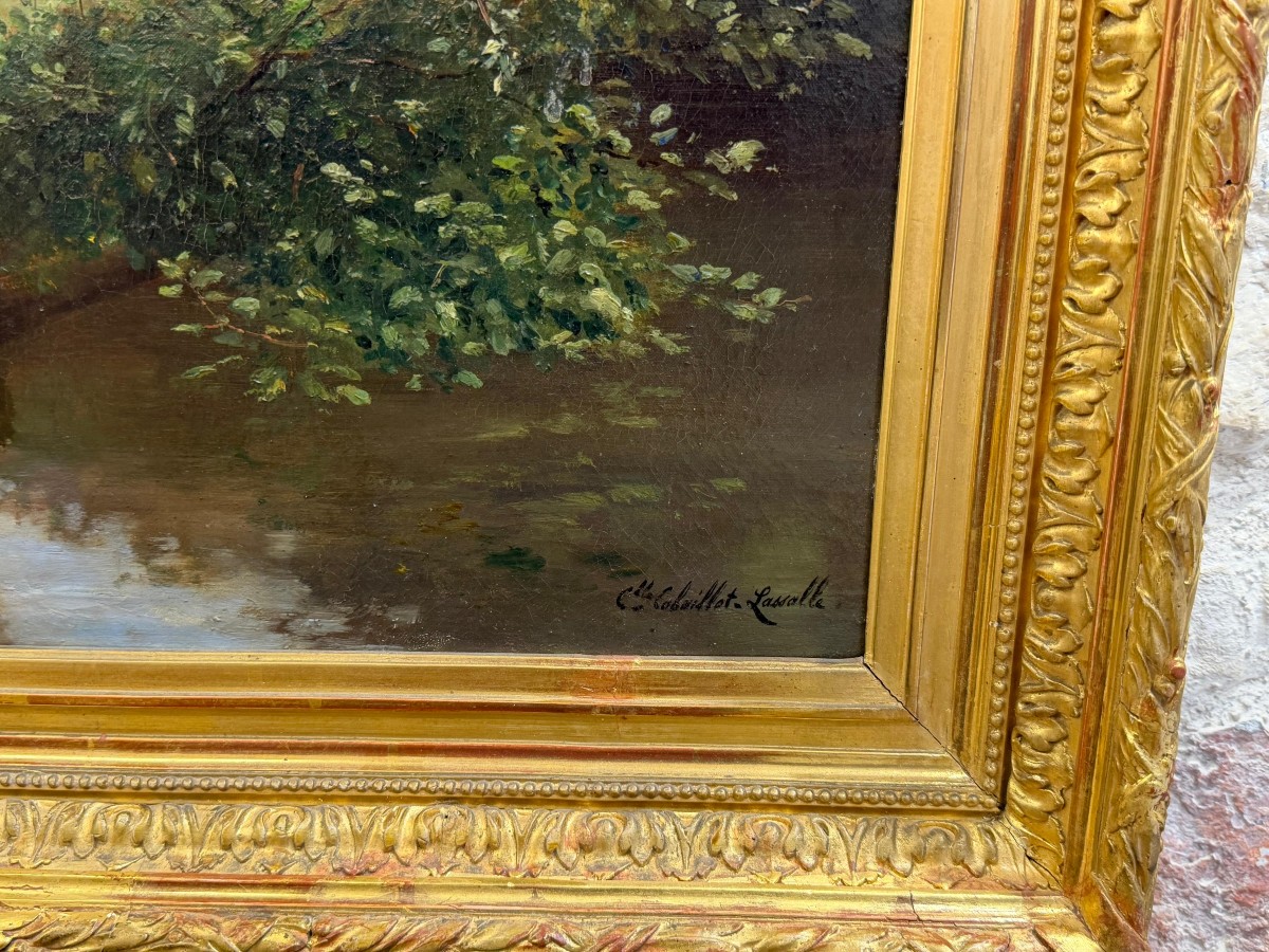 Painting By Camille Léopold Cabaillot-lassalle, 19th Century -photo-3