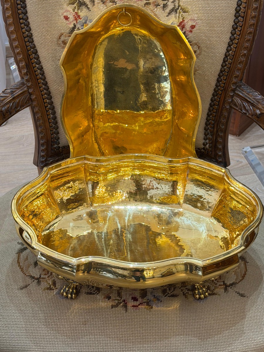 Centre de table en VERMEIL, Argent massif doré-photo-1