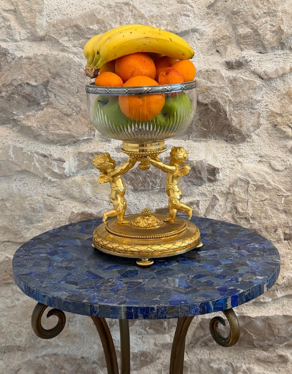 Gilt Bronze And Crystal Bowl Napoleon III Period