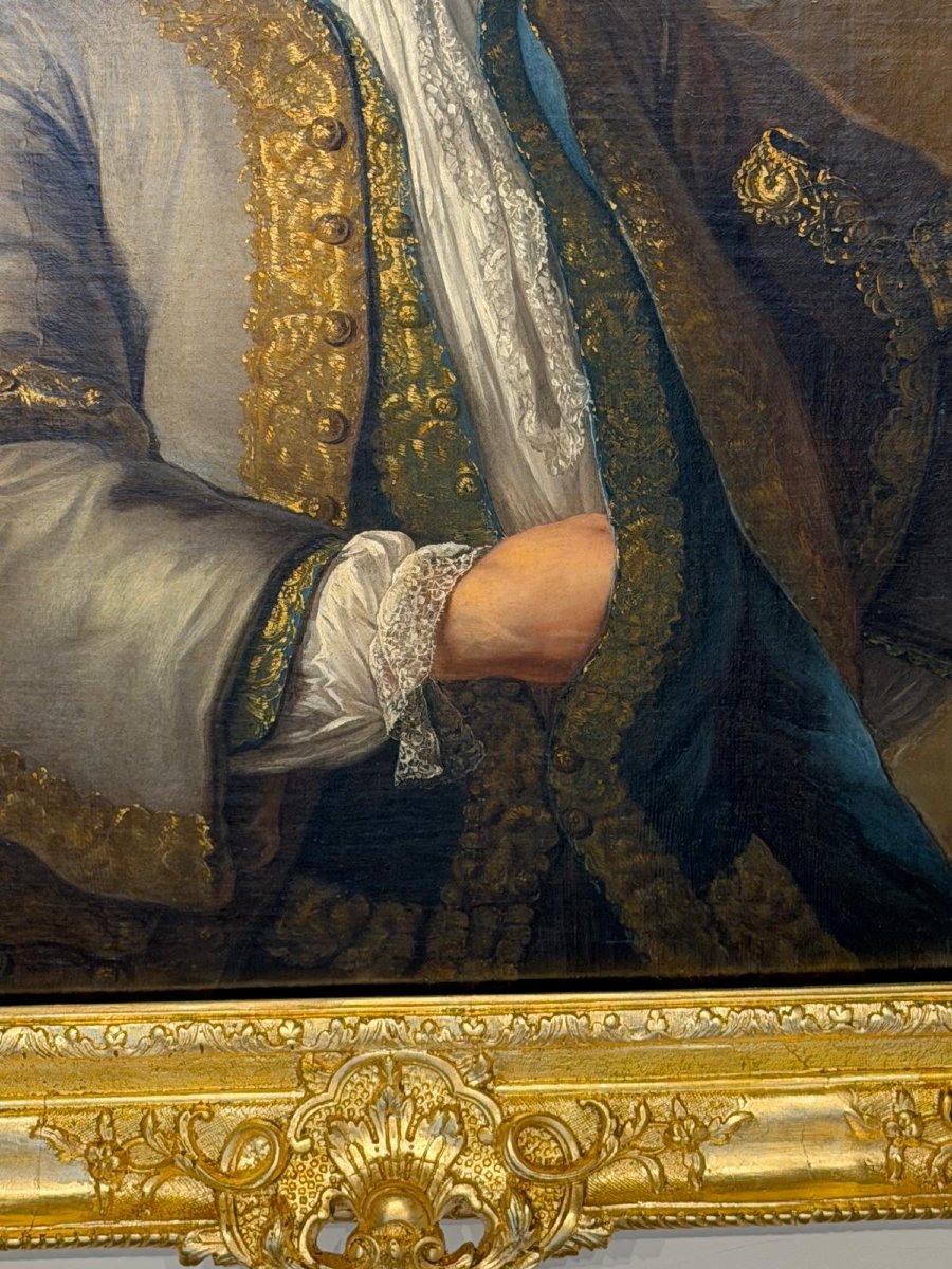 Portrait de gentilhomme vers 1730, entourage de Louis Tocqué-photo-2