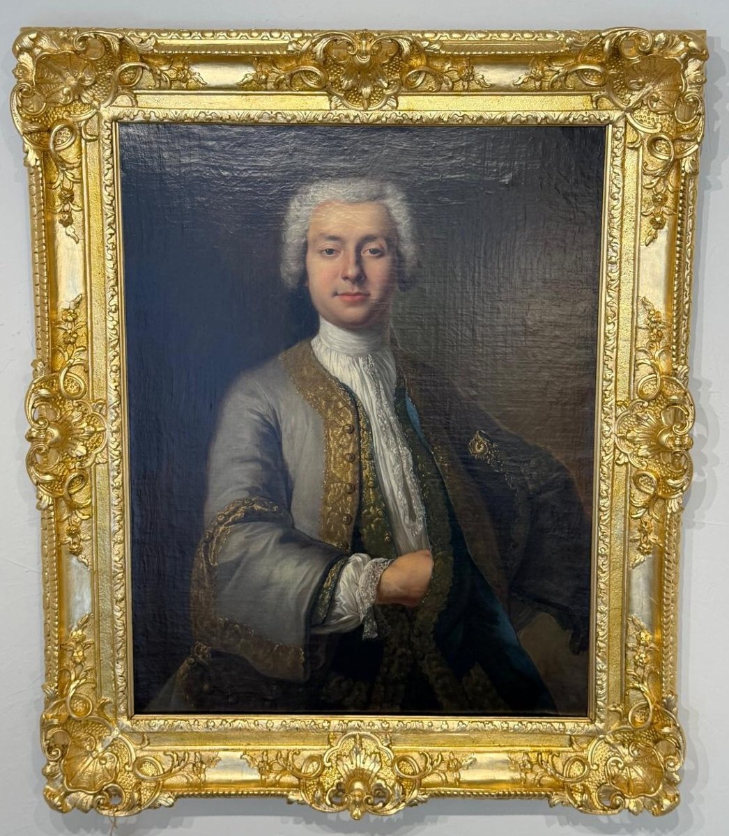 Portrait de gentilhomme vers 1730, entourage de Louis Tocqué