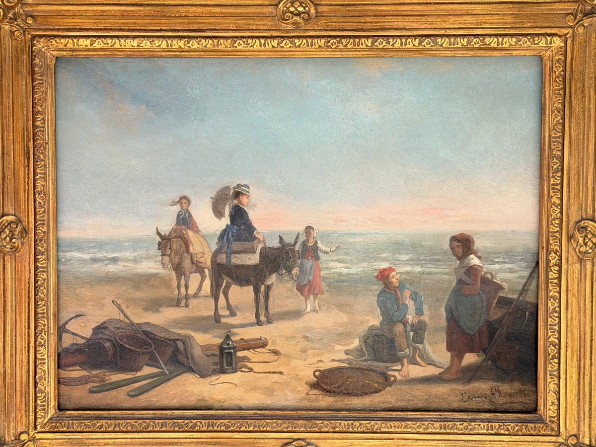 Huile sur panneau, Louis LASSALLE (1808-1885)-photo-2
