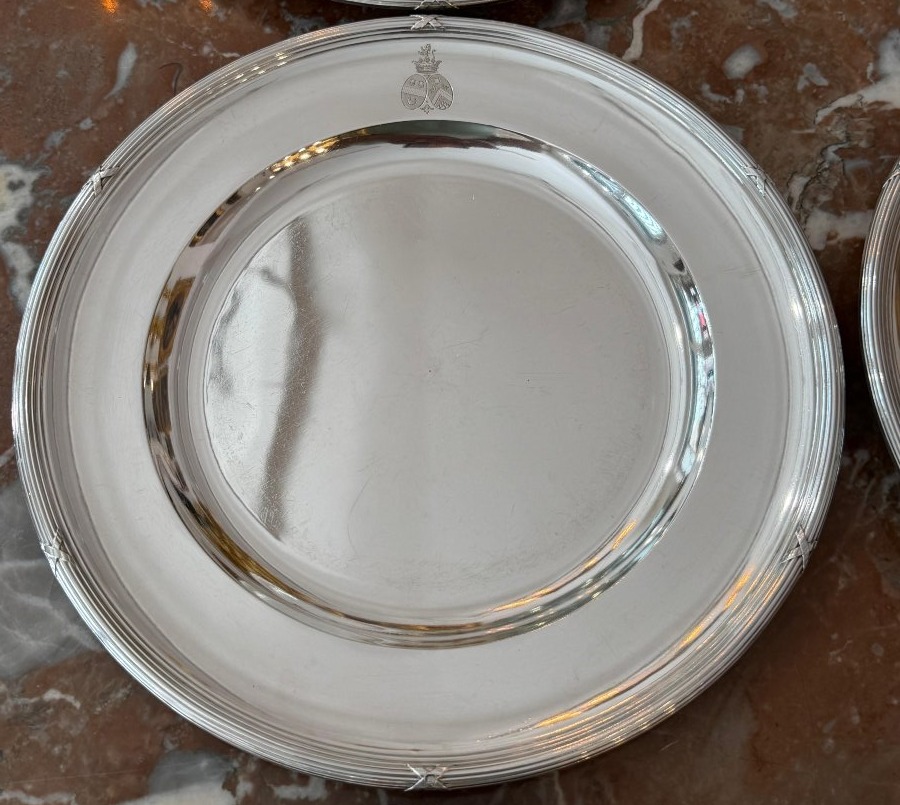 18 Solid Silver Plates – Maison Odiot And Léonard Vincelet -photo-4