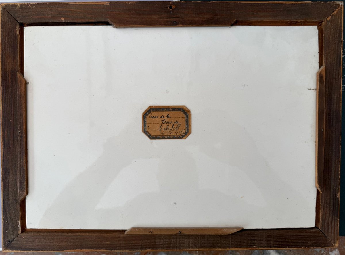 Plaque en porcelaine peinte – La prise de la Tour de Malakoff, siège de Sébastopol (1855)-photo-2