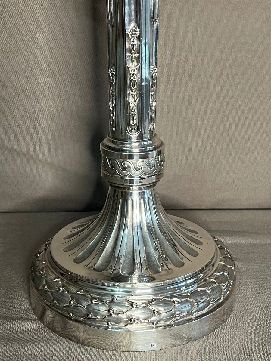 André Aucoc - A Very Important Pair Of Solid Silver Candelabras From The 19th Century-photo-4