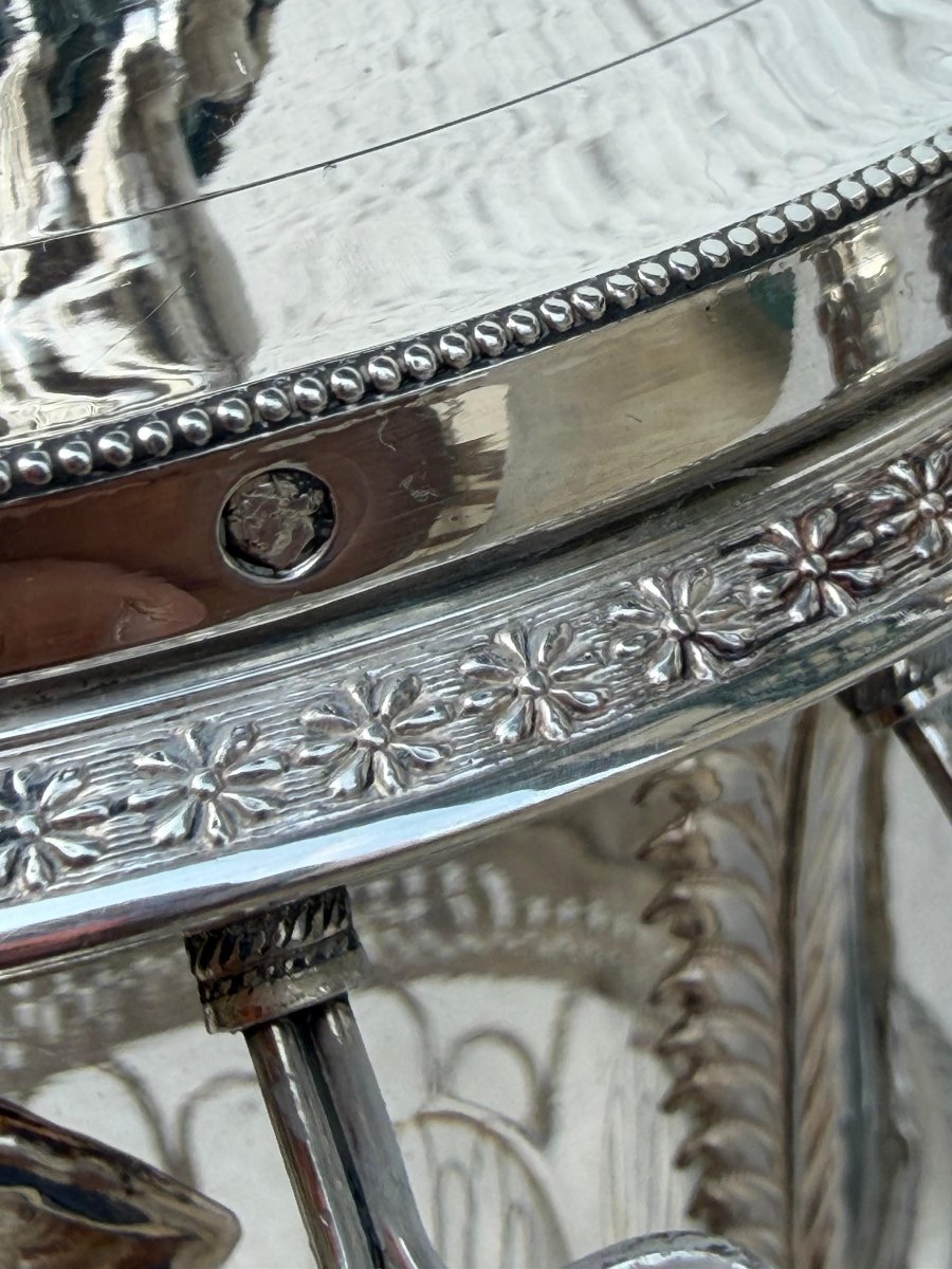 Silver And Vermeil Jam Set, Restoration Period-photo-4