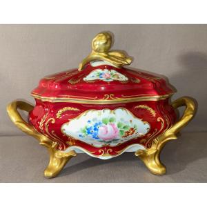 Grand Soupière En Porcelaine Style Louis XV