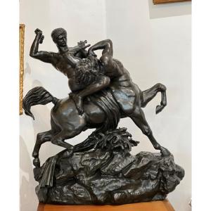 ANTOINE-LOUIS BARYE (1796-1875) "Thésée combattant le Centaure Biénor"
