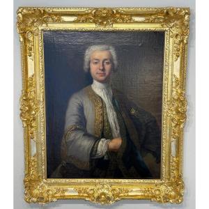 Portrait de gentilhomme vers 1730, entourage de Louis Tocqué