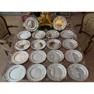 18 Solid Silver Plates – Maison Odiot And Léonard Vincelet