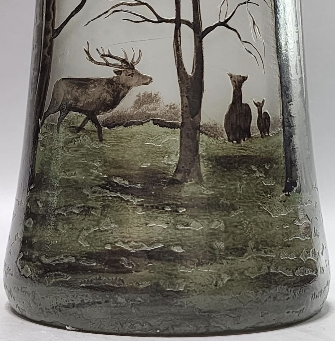 Muller Frères Vase With Forest Landscape  -photo-3