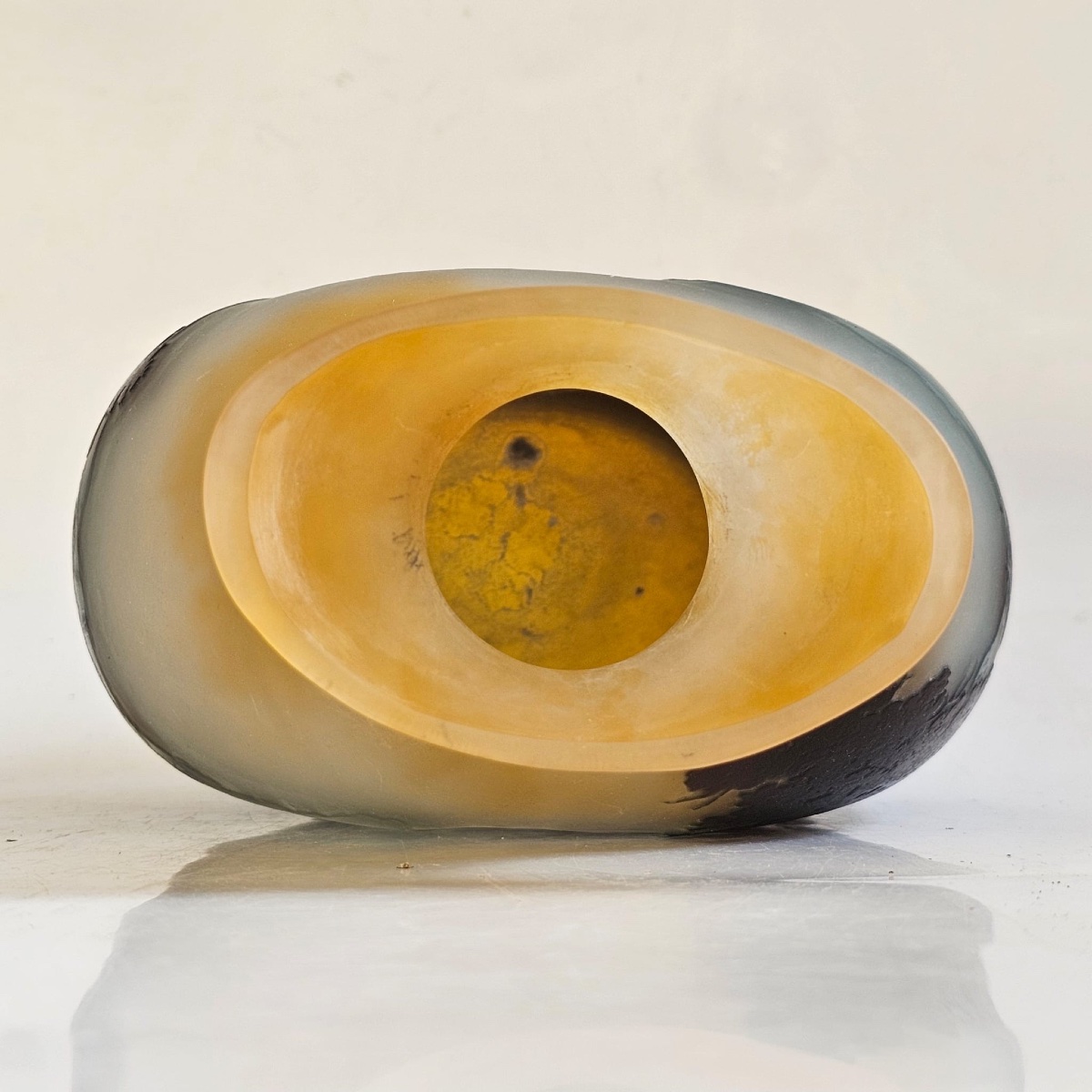 Emile Gallé Vase Gourde Décor de Paysage Vosgiens -photo-1