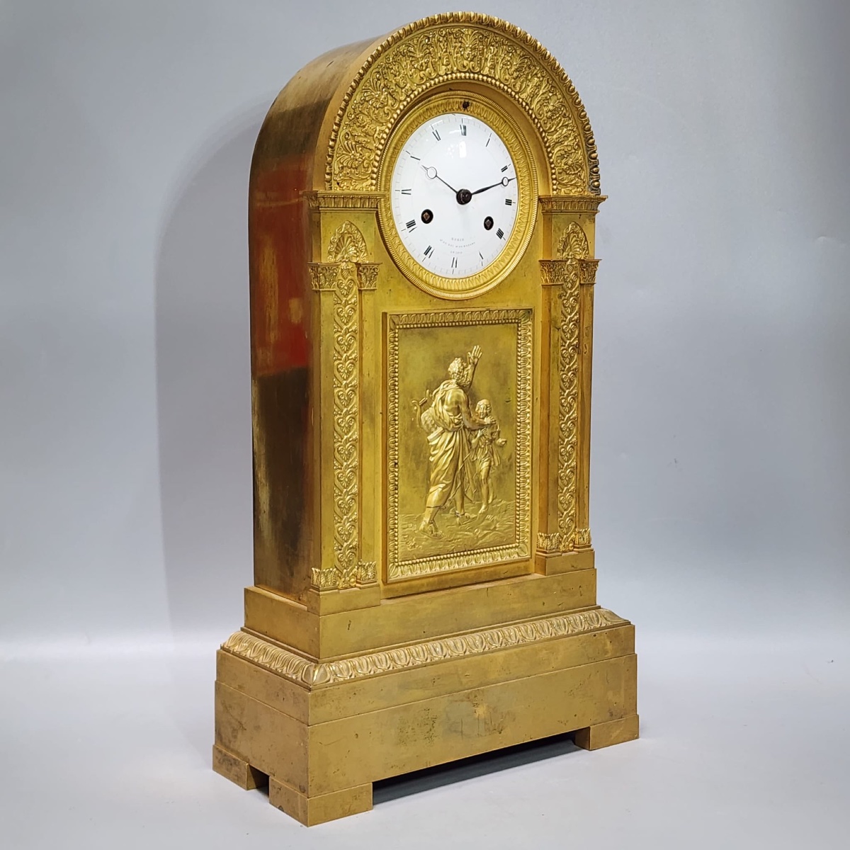 Gilded Bronze Empire-style Floor Clock – Robin, Clockmaker To The King & The Queen-photo-2