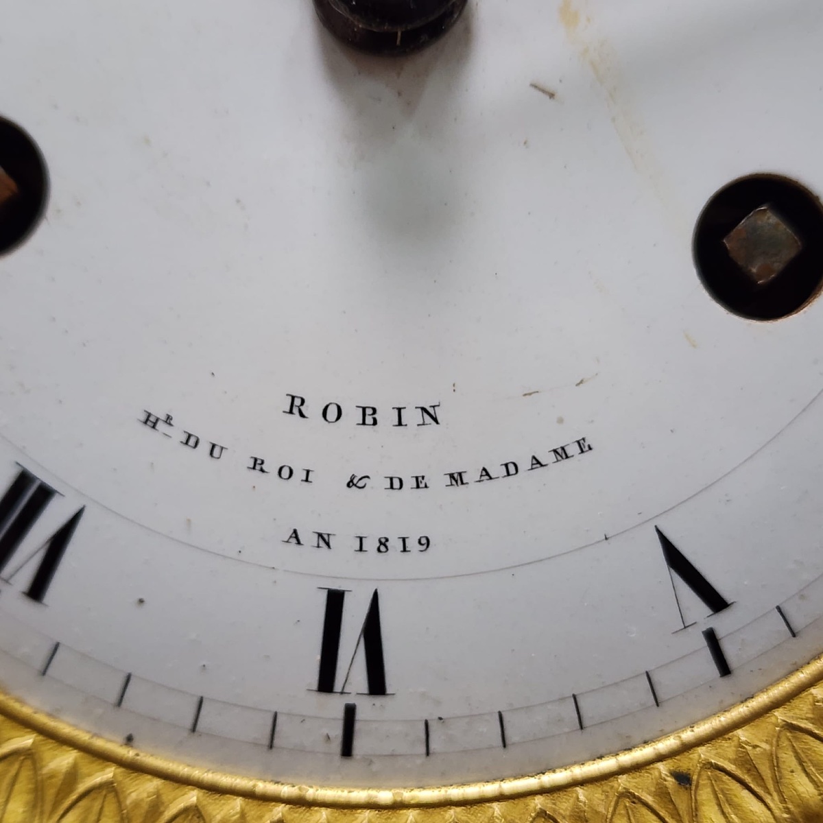 Gilded Bronze Empire-style Floor Clock – Robin, Clockmaker To The King & The Queen-photo-3