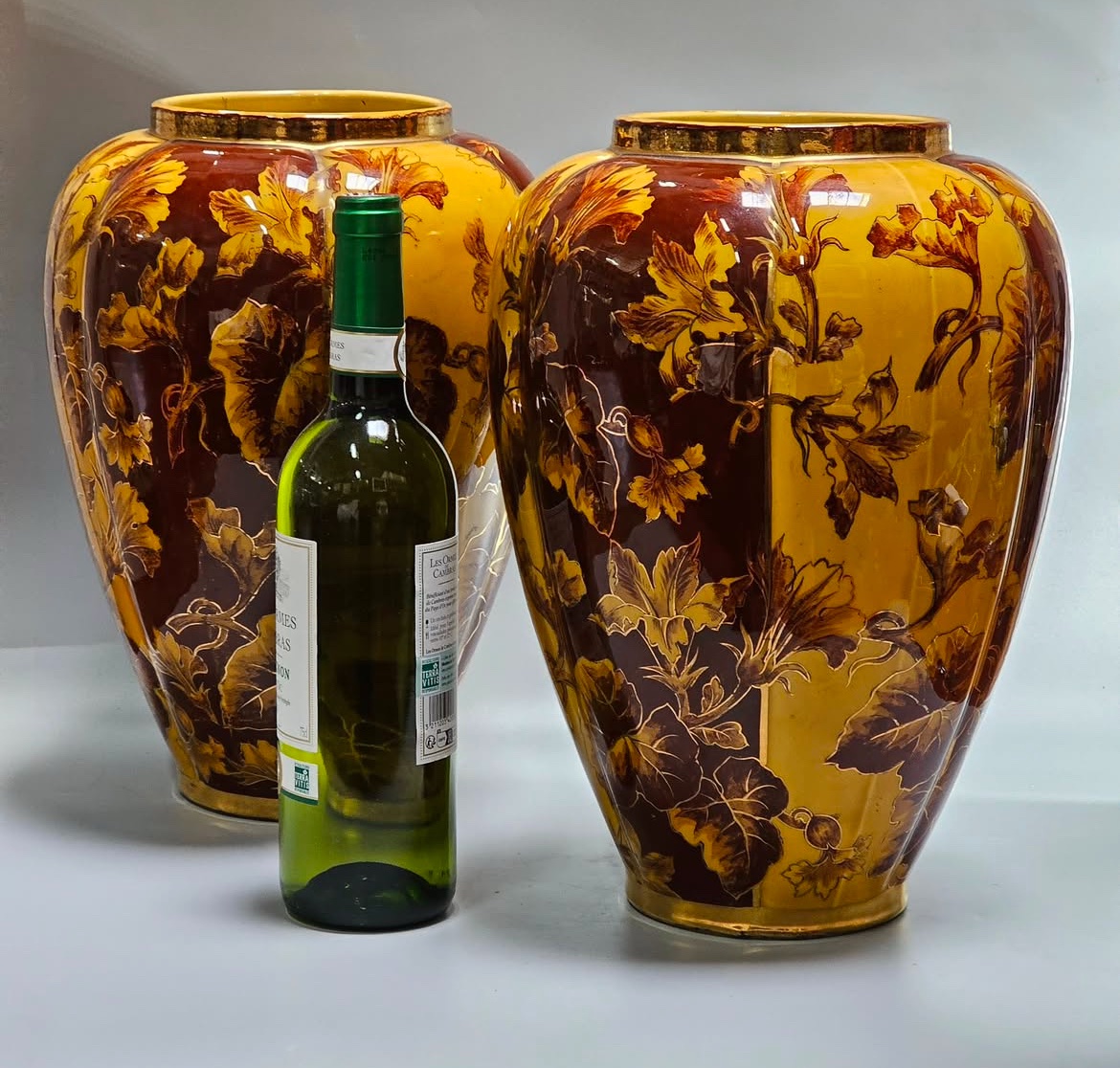 Pair Of Earthenware Vases Signed Keller & Guérin, Late 19th–early 20th Century-photo-2