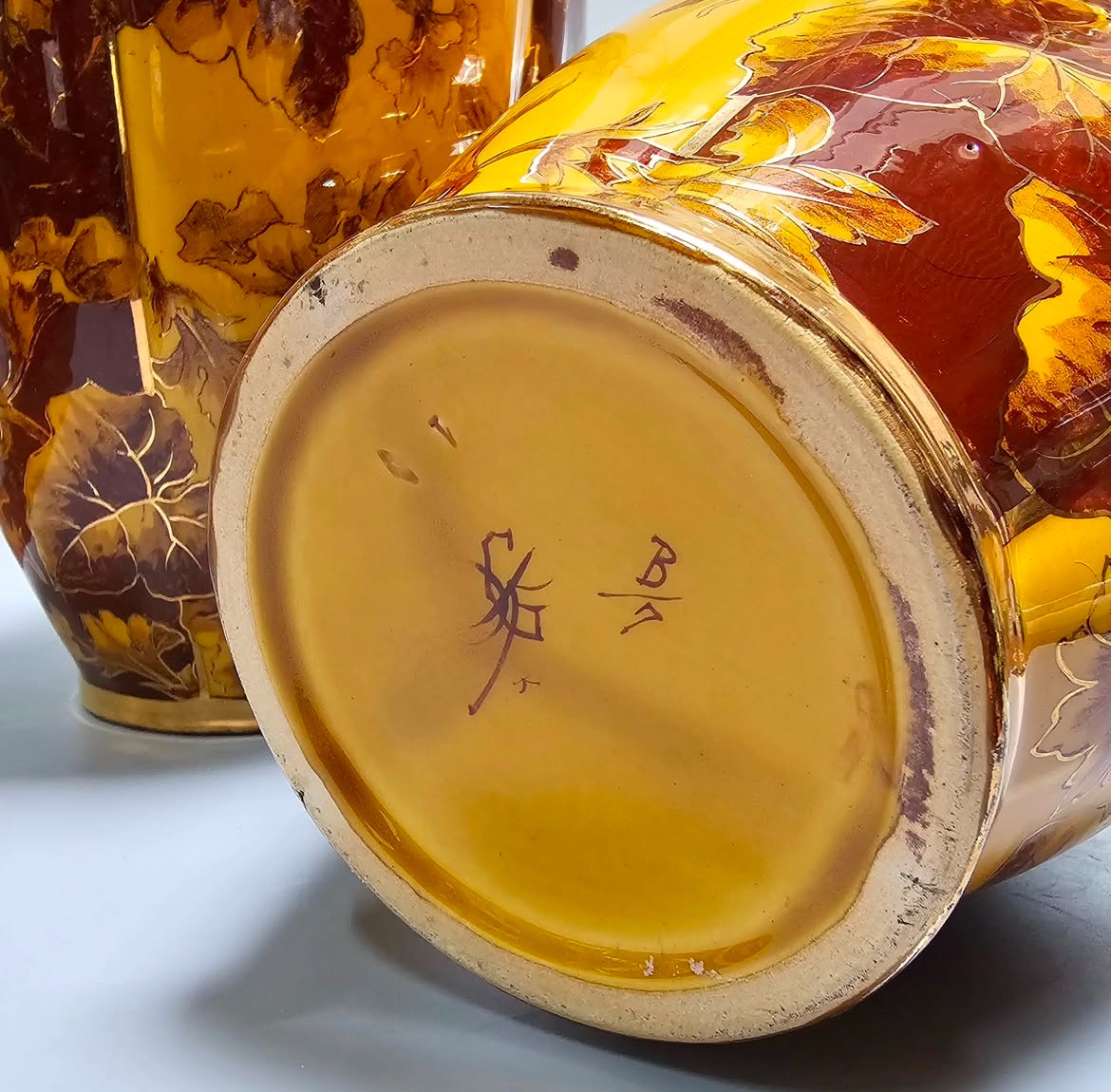 Pair Of Earthenware Vases Signed Keller & Guérin, Late 19th–early 20th Century-photo-4