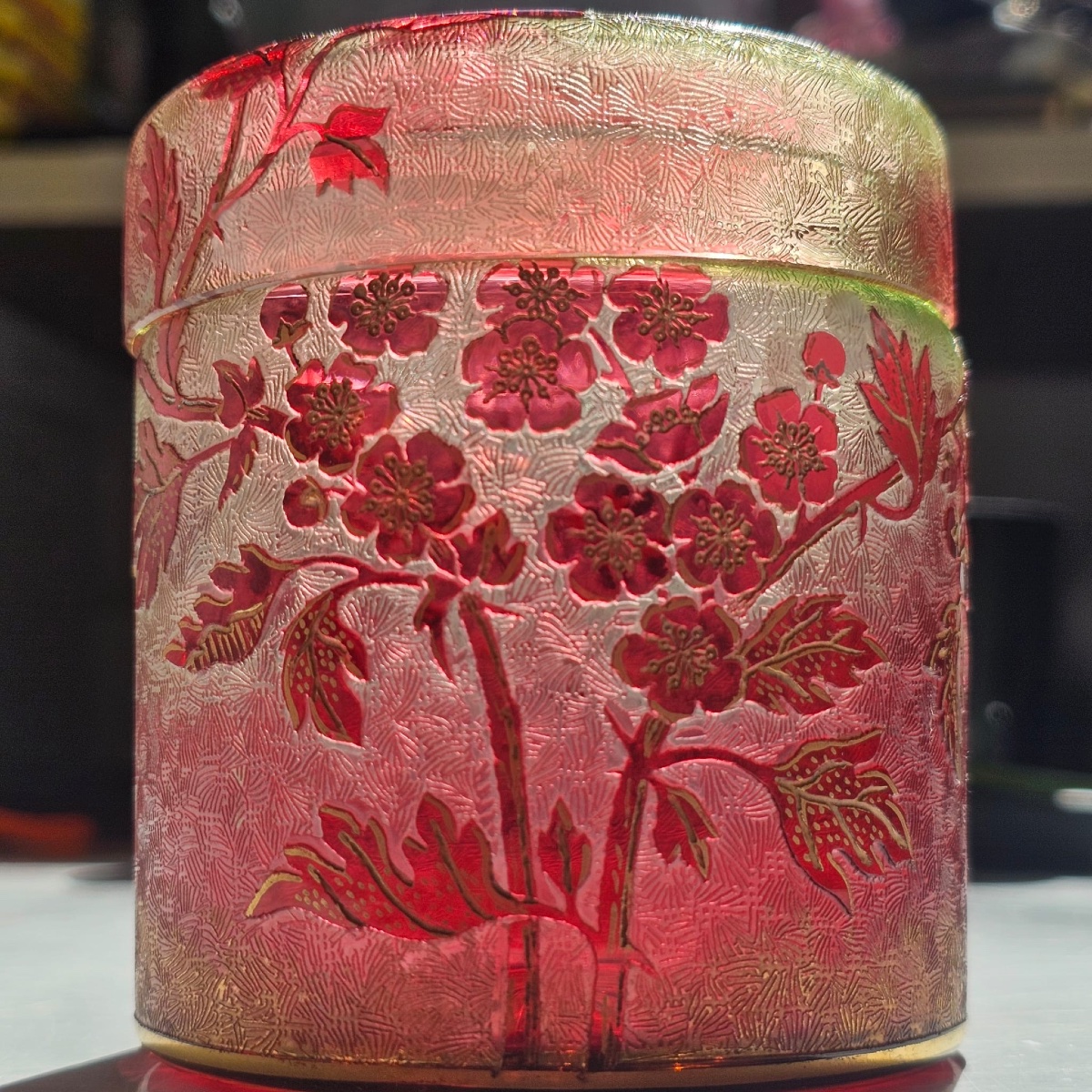 Baccarat Candy Box, Acid-etched