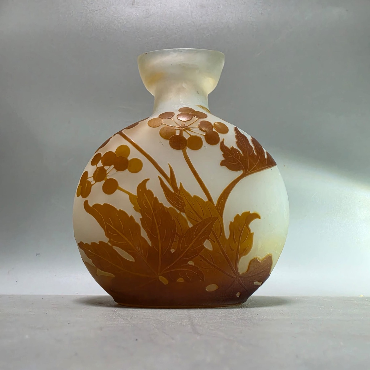 Vase Gourde Gallé à décor d’Ombelles-photo-4