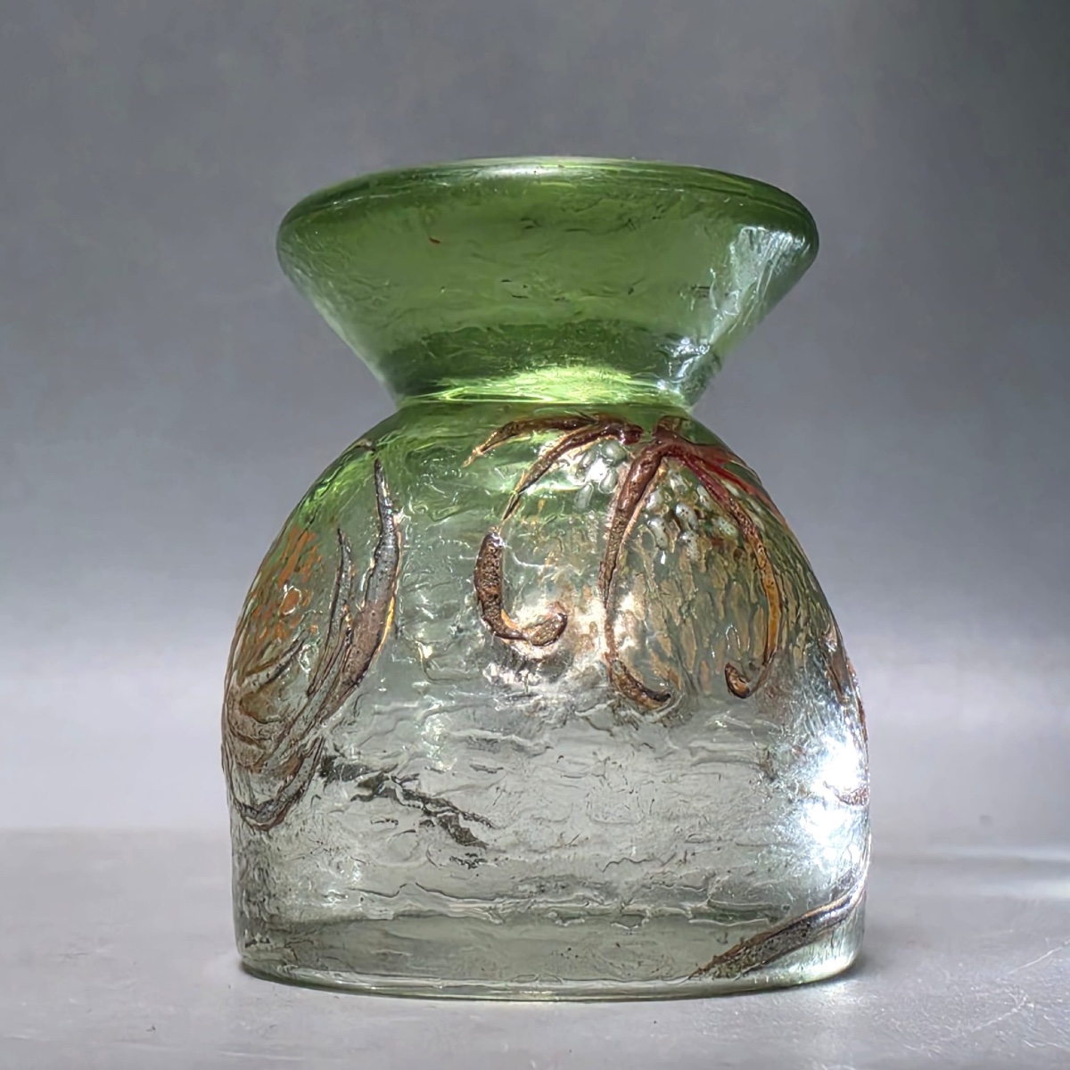 Petit Vase Cristallerie de Gallé à décor de Chardons-photo-2
