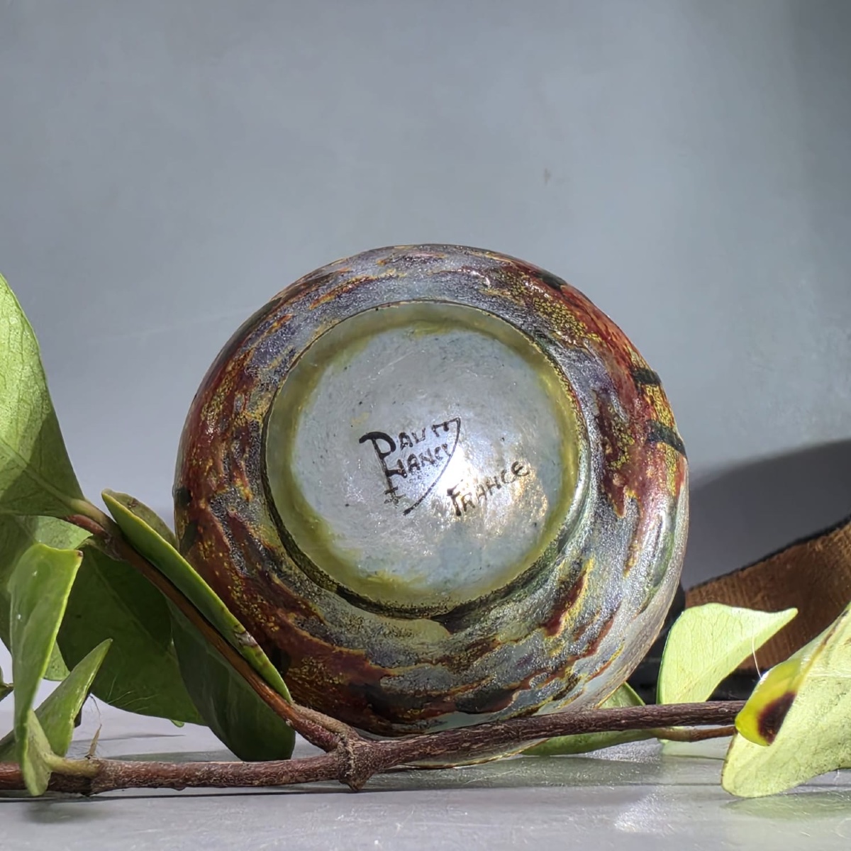 Daum Nancy Vase Miniature à décor d’un Paysage d’Automne-photo-4