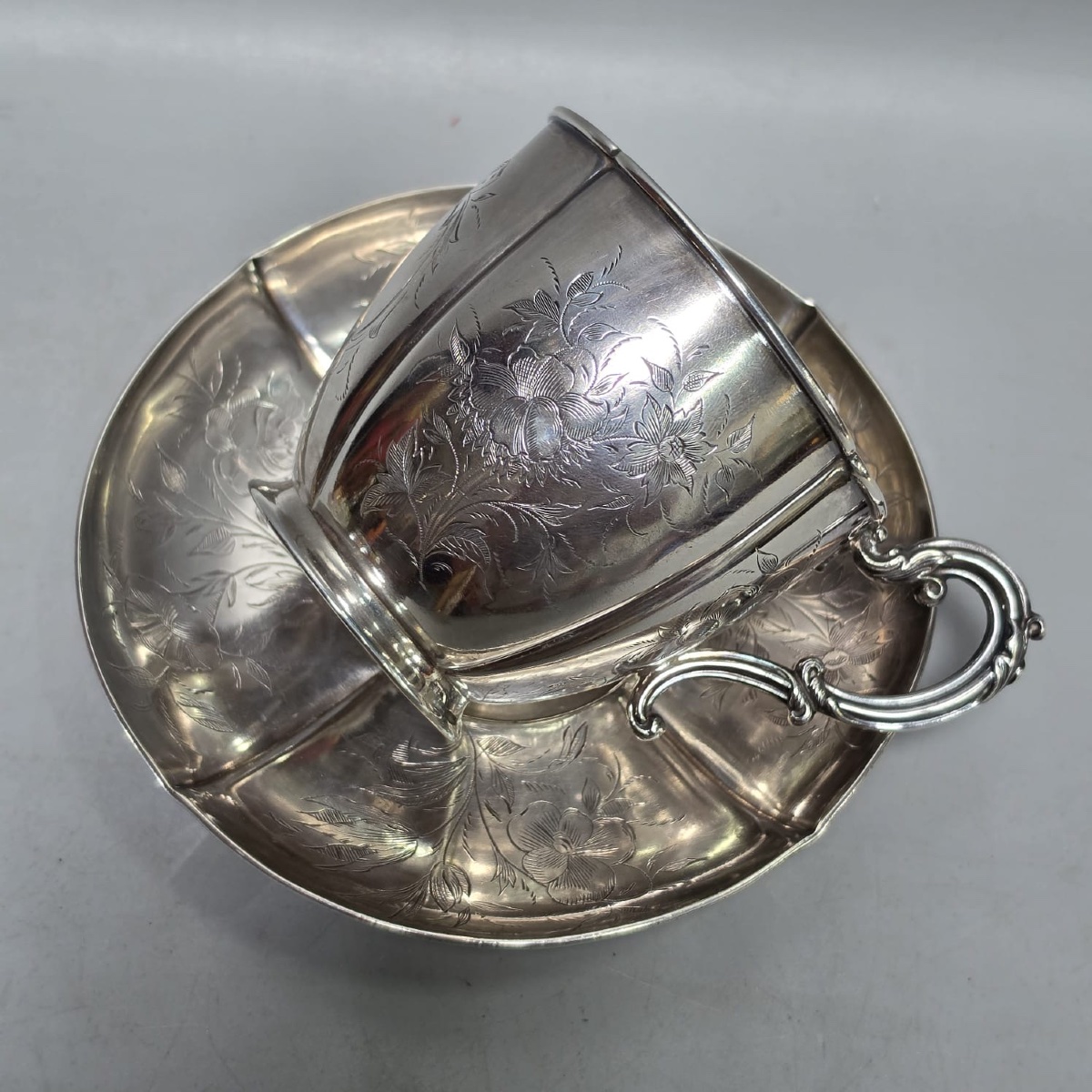 Solid Silver Tea Or Hot Chocolate Cup - Fizaine Silversmith-photo-2