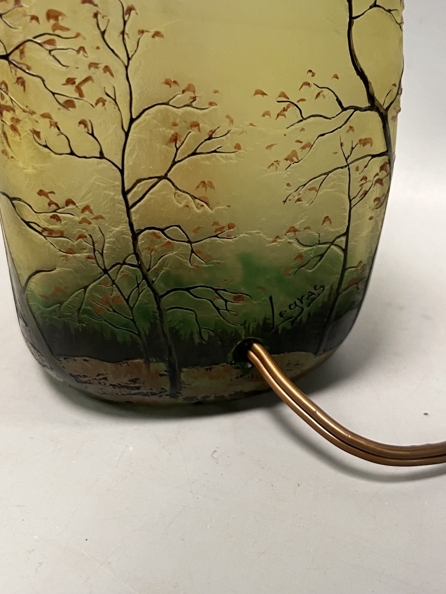 Legras Glass Night Light – Forest Landscape Design-photo-1