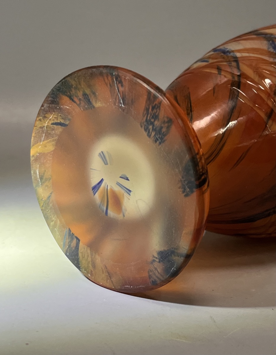 émile Gallé – “seabed” Vase, With Colored Dividers-photo-3