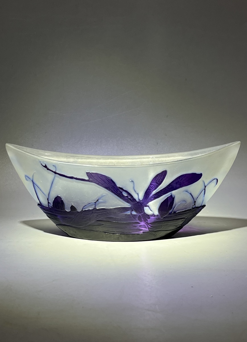 Émile Gallé – Coupe à décor de libellule