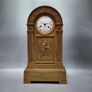 Gilded Bronze Empire-style Floor Clock – Robin, Clockmaker To The King & The Queen