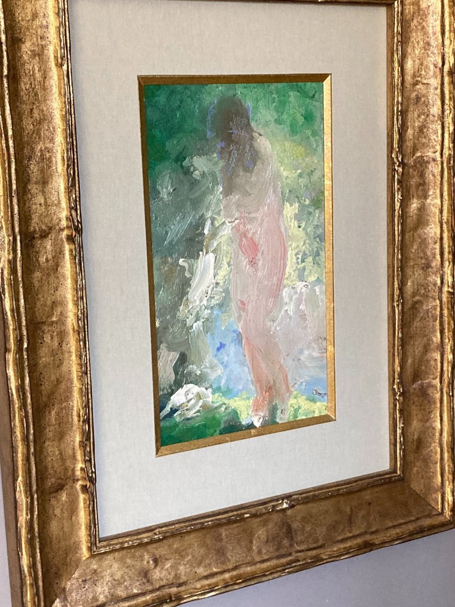 Painting Of A Naked Bather, Attributed To Chmaroff Pavel-photo-2