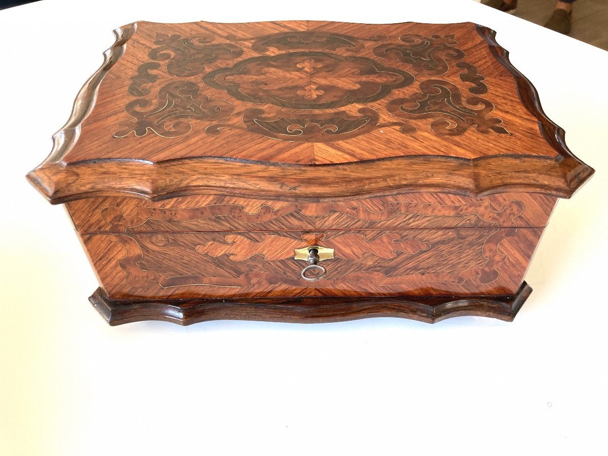 Marquetry Box, Napoleon III Period-photo-3