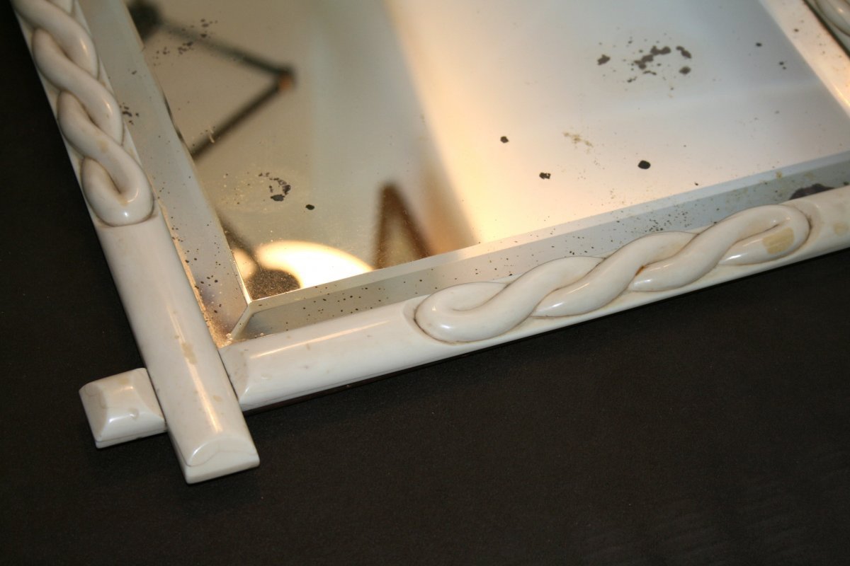 Ivory Table Mirror, 19th-photo-3