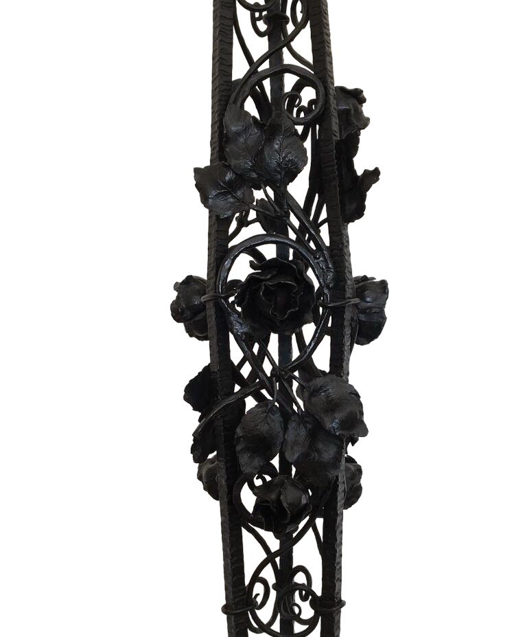 Battered Iron Floor Lamp, Art Deco Work 1920-photo-2