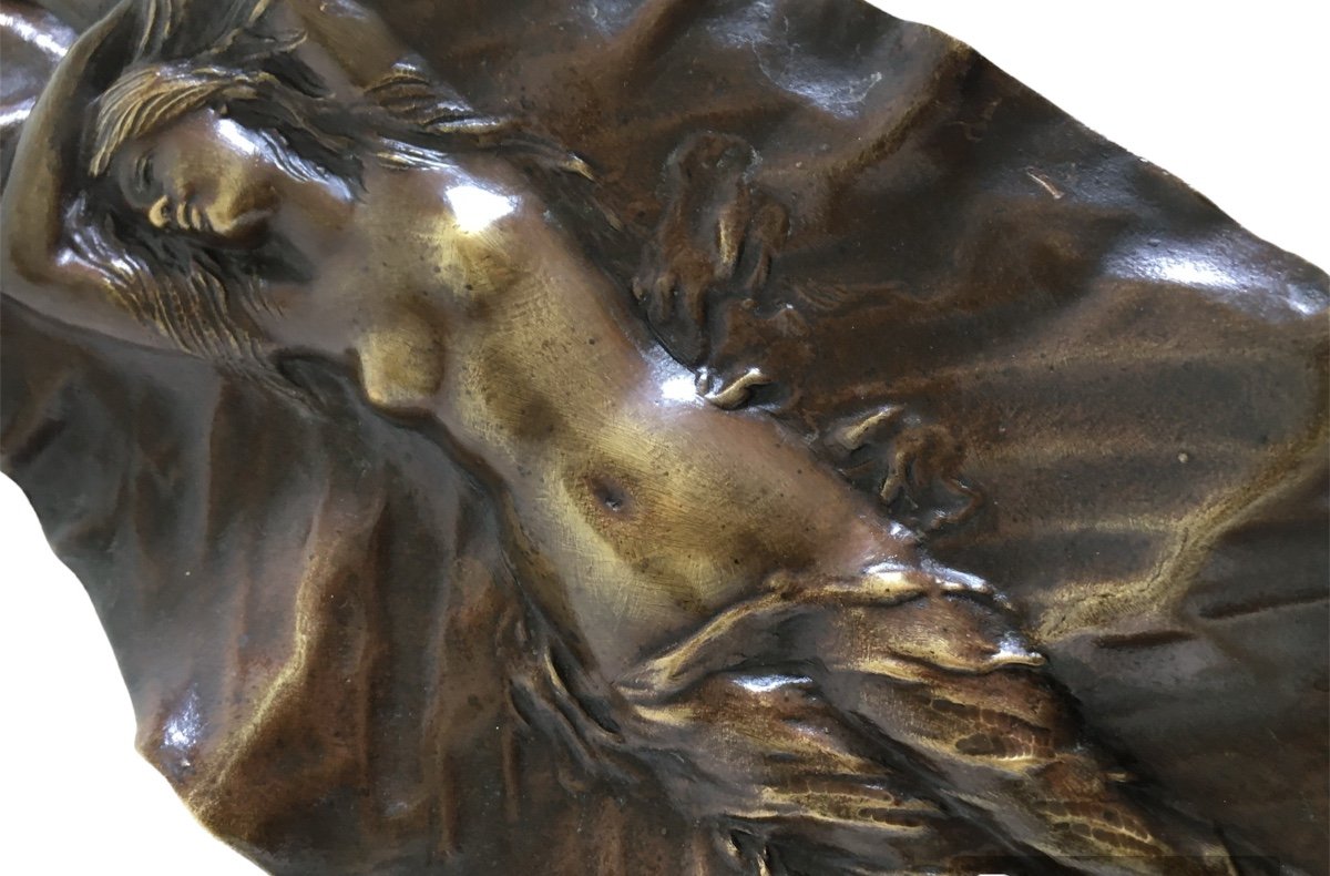 Vide poche en bronze, Signé de Georges Delpérier, Art Nouveau-photo-4