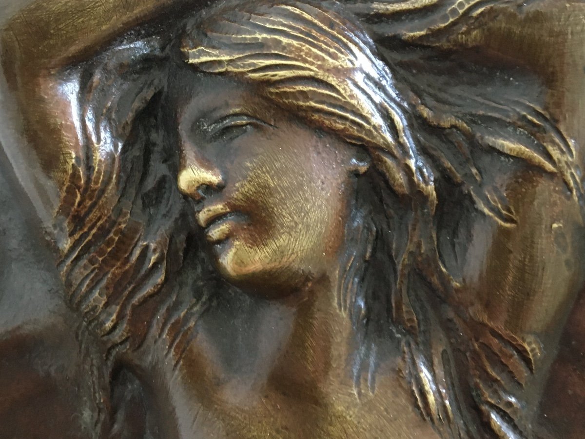 Vide poche en bronze, Signé de Georges Delpérier, Art Nouveau-photo-7