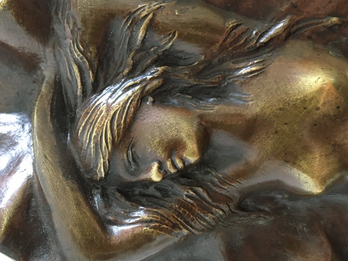 Vide poche en bronze, Signé de Georges Delpérier, Art Nouveau-photo-8