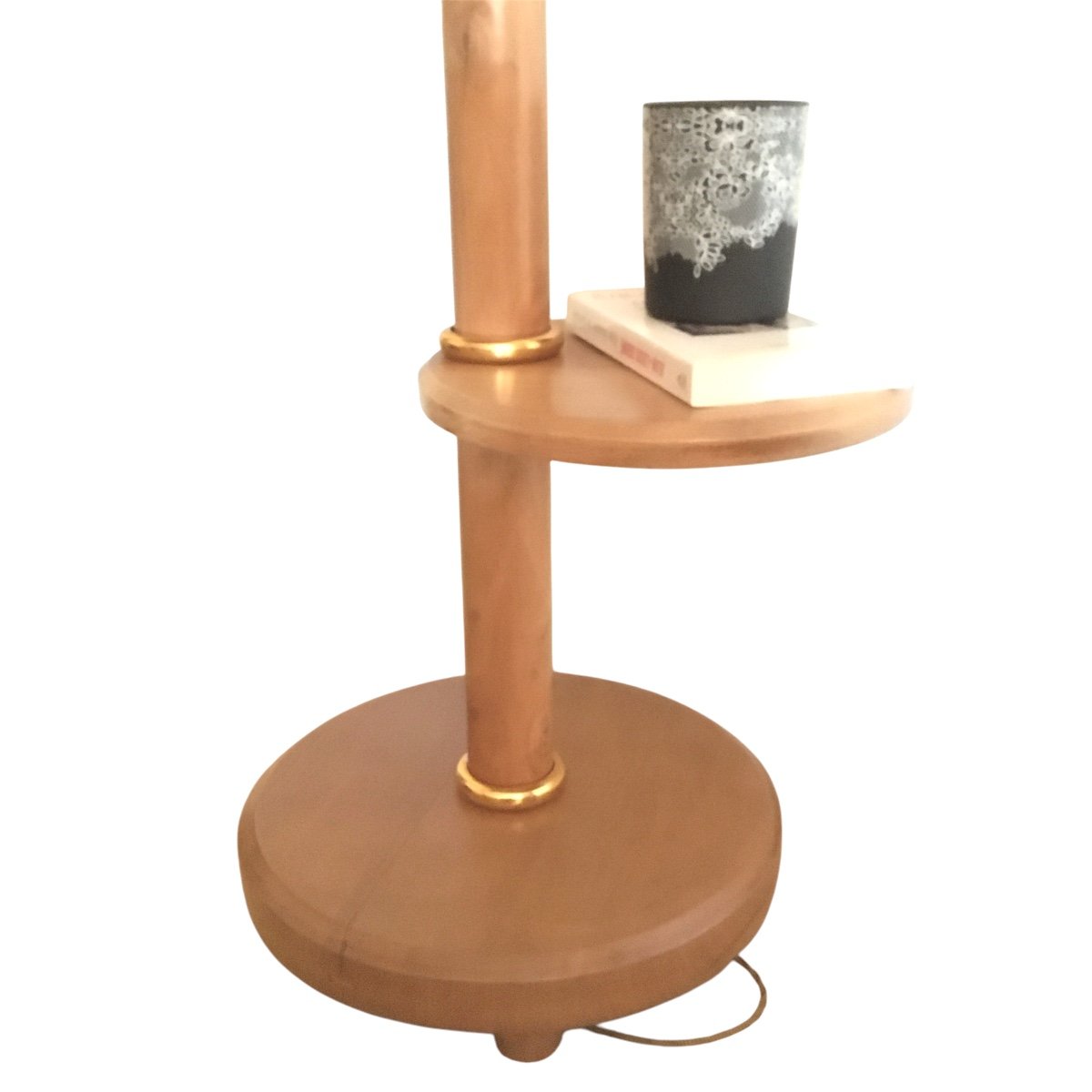 Vintage Wooden Servant Floor Lamp - 1950s-photo-4