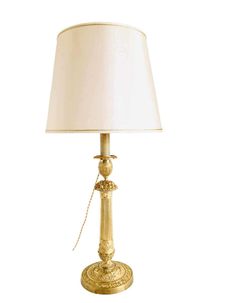 Pair Of 19th Century Candlesticks From The Restoration Period, Mounted As Lamps-photo-8