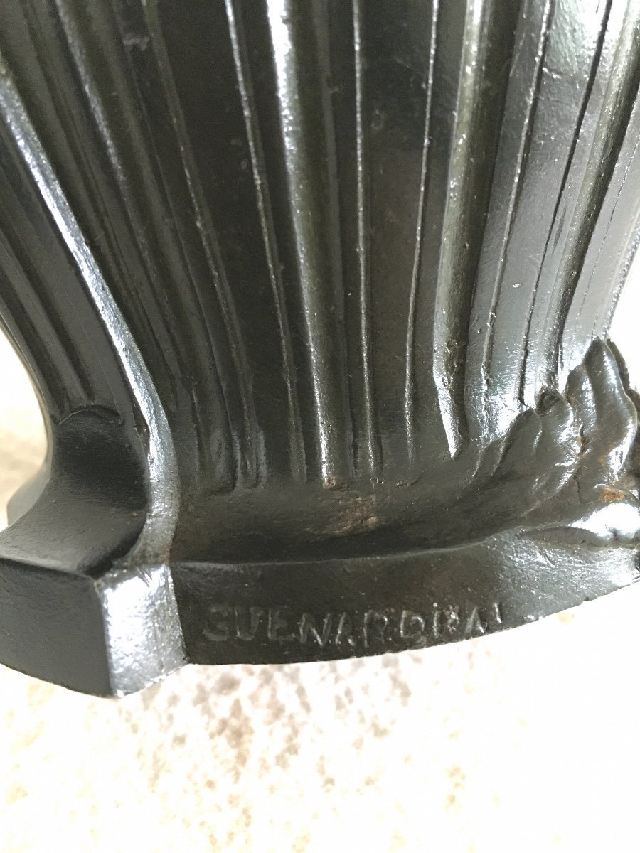Paire de grands vase, Art Nouveau, Signés Guenardeau-photo-2
