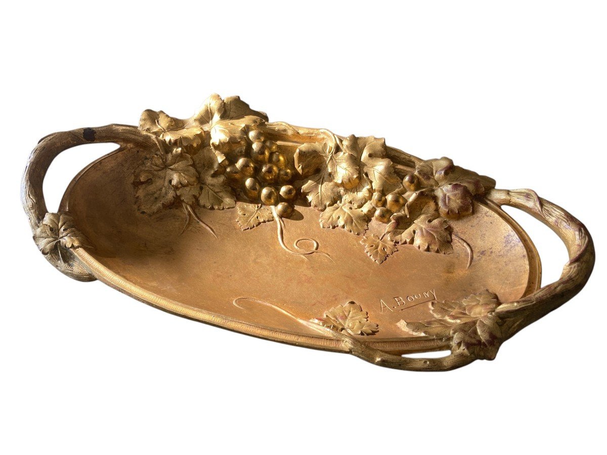 Vide poche en bronze doré, A. BOUNY, Art Nouveau-photo-8