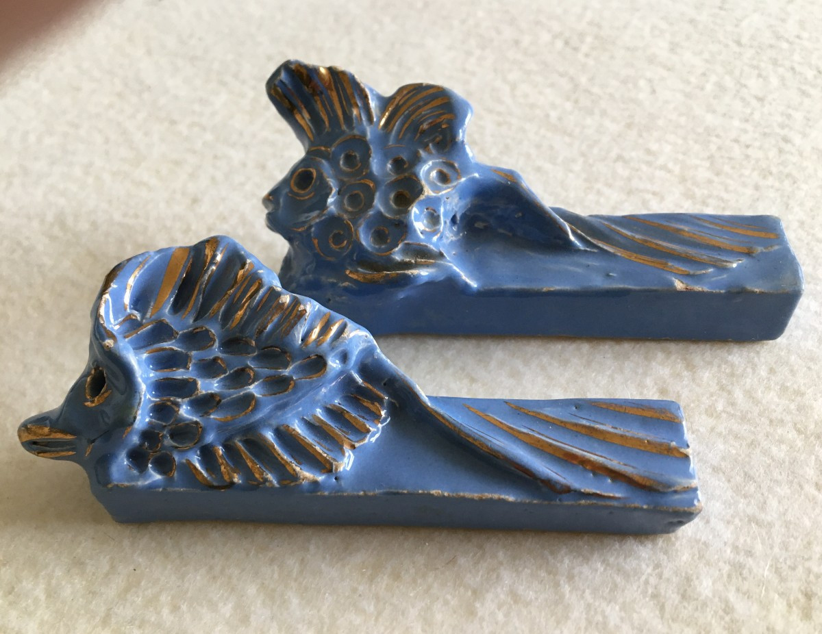 Knife Holders, Set Of 10 Vintage 1950-photo-3