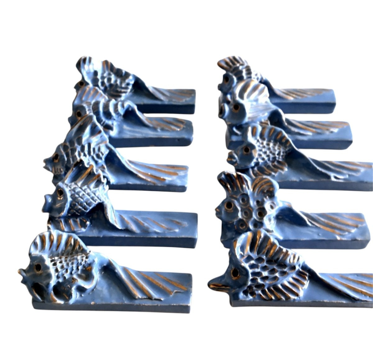 Knife Holders, Set Of 10 Vintage 1950