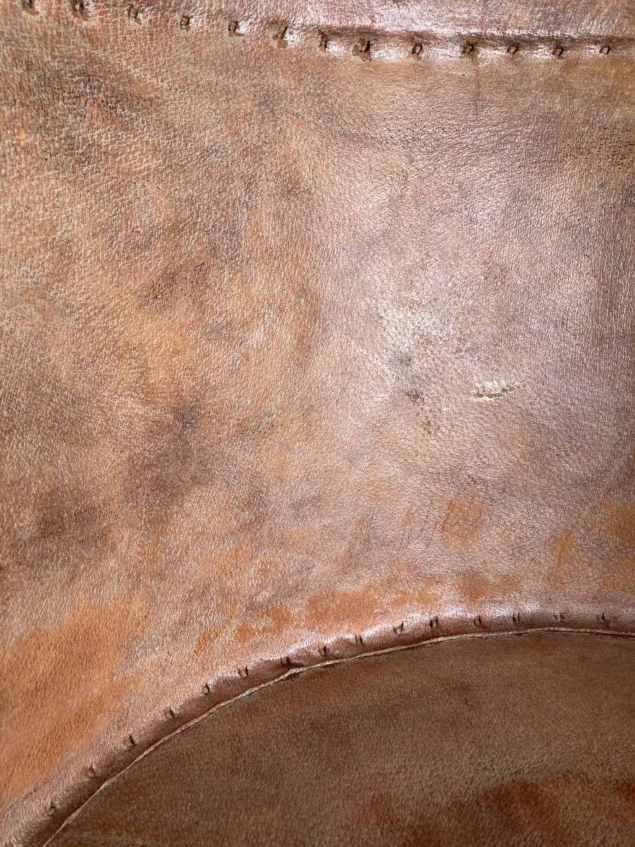 Fauteuil Equipale en cuir, Art populaire  - Mexique, années 1970-photo-1