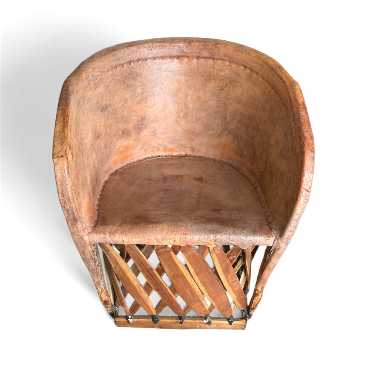 Fauteuil Equipale en cuir, Art populaire  - Mexique, années 1970