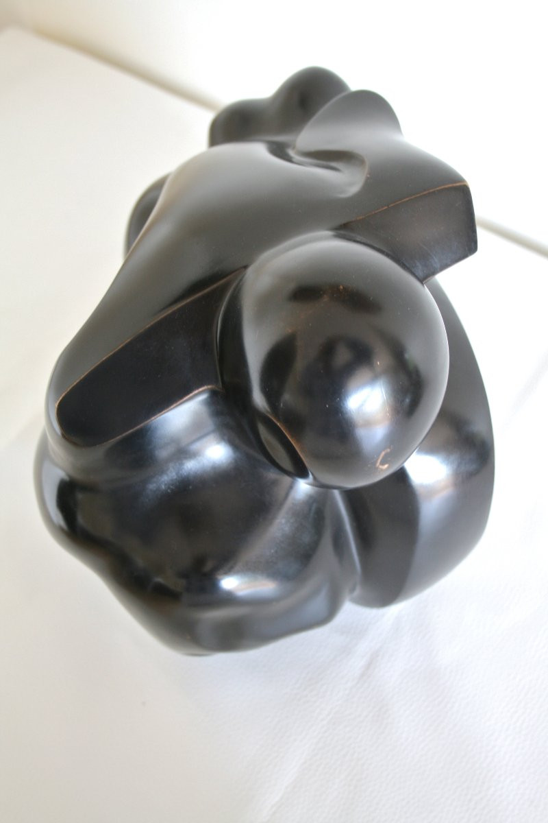 Modernist Bronze, Dated 1999, Signed Jt Jackie Tengizman-photo-3