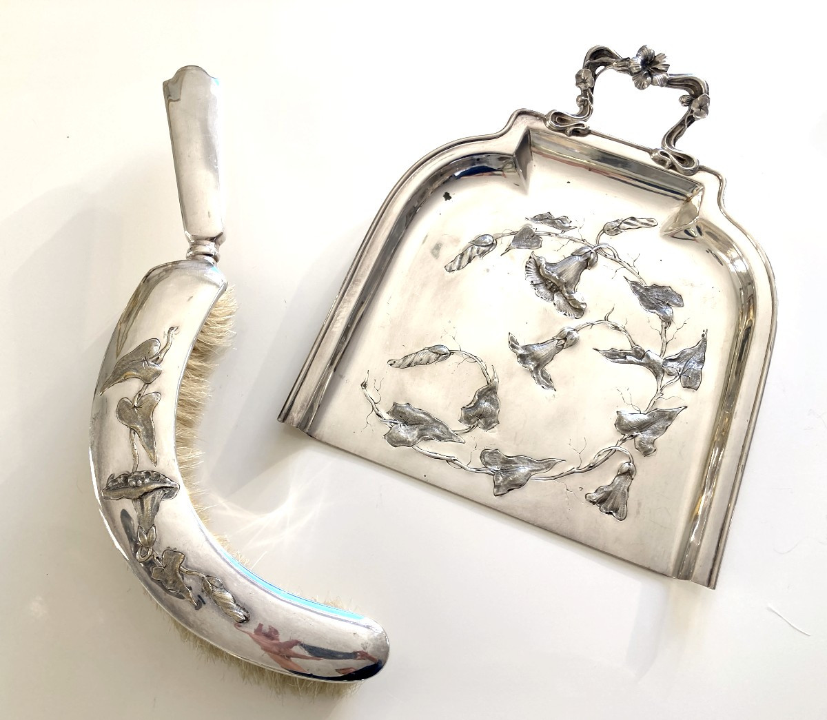 Crumb Sweeper, Dustpan And Brush, Art Nouveau-photo-4
